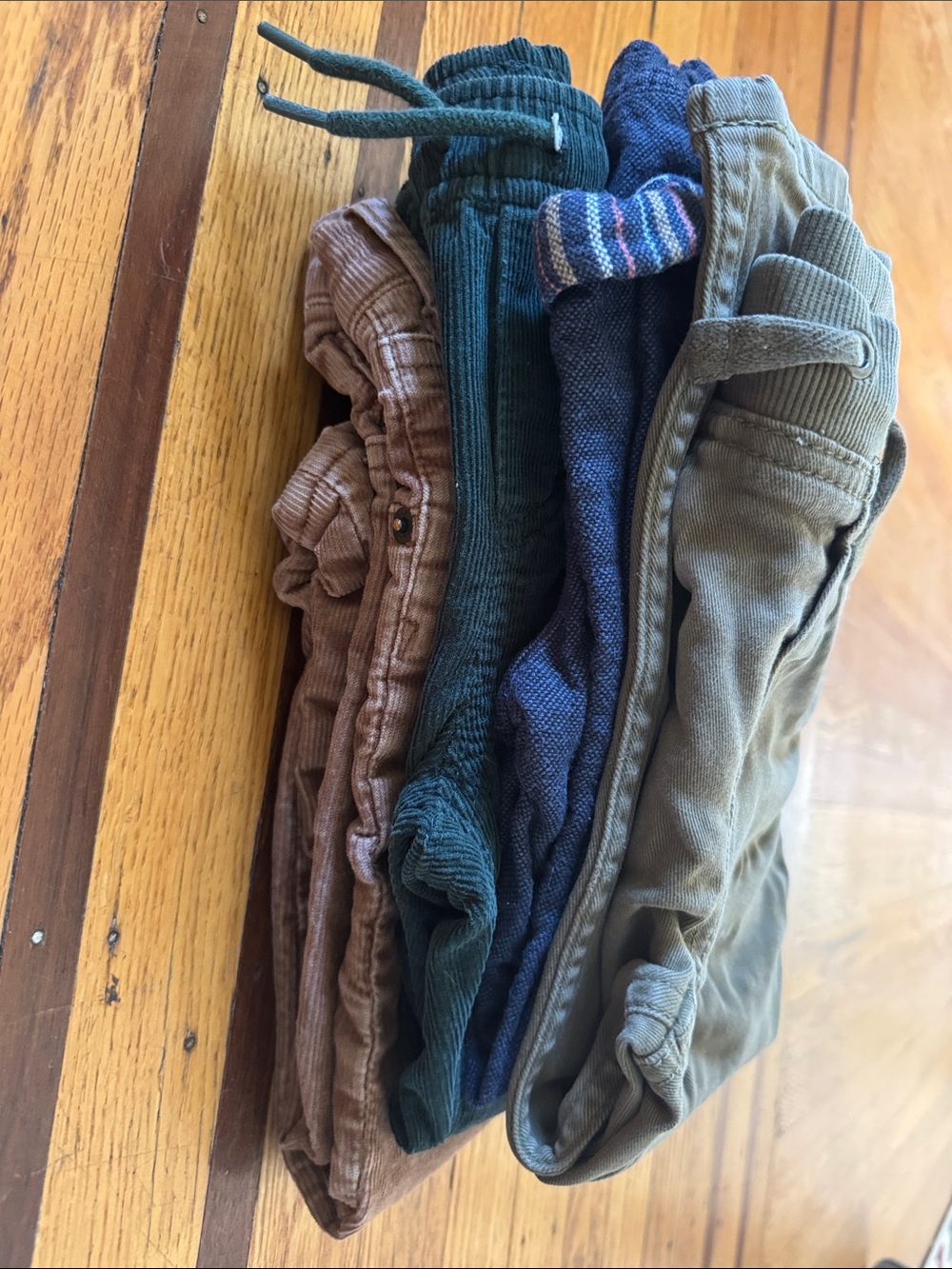 Kids Bottoms - Green, Blue and Brown Bundle